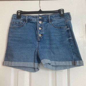 High Waisted Jean Shorts, Size 6